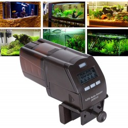 BTER Distributeur de Nourriture de Poisson de minuterie Machine d'alimentation de Poisson de Chargeur de Poisson d'aquarium avec écran LCD pour Aquarium d'aquarium
