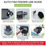 Mangeoire automatique pour poissons minuterie alimentaire Smart Aquarium Fish Feeder distributeur de nourriture réglable pour bassin de tortues de réservoir de poissons pour le week-end vacances,A