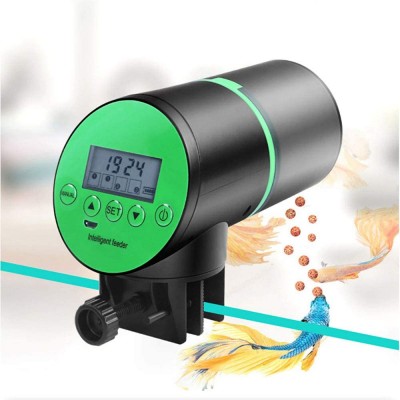 Winbang Mangeoire Automatique pour Poissons Distributeur Automatique de Nourriture Chargement USB pour Poissons Aquarium l'aquarium 200ML