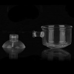Zerodis Aquarium Feeder Transparent Fish Tank Food Feeder with Suction Cup Pet Supply for Feeding Red WormVerre Crack Cup