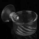 Zerodis Aquarium Feeder Transparent Fish Tank Food Feeder with Suction Cup Pet Supply for Feeding Red WormVerre Crack Cup