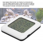 01 02 015 Jauge de température pour Aquarium thermomètre d'aquarium précis avec sonde de température intégrée pour thermomètre intérieur pour thermomètre d'aquariumThermomètre à Double Affichage