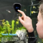 abcd123 Thermomètre d'aquarium Thermomètre d'aquarium numérique précis thermomètre à Eau à écran Tactile sans Fil avec Autocollant pour Aquarium Domestique
