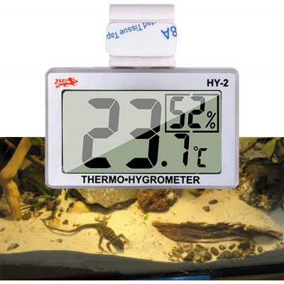 Capetsma Thermomètre hygromètre numérique pour terrarium de reptile moniteur de température et d'humidité en acrylique et en verre précis facile à lire pas de fils encombrants