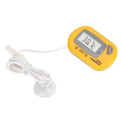 Capteur de température jauge thermomètre numérique LCD pour aquariumyellow