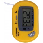 Crisist Thermomètre d'aquarium numérique LCD thermomètre de Terrarium d'eau Design Compact Robuste et Durable pour AquariumJaune