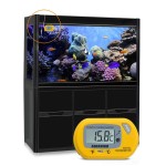 Electrely 3Pcs LCD Thermomètre à l'eau Numérique pour Aquarium Fish Tank Vivarium Reptile Terrarium Jaune