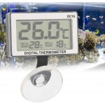 Faceuer Thermomètre Professionnel thermomètre Submersible Compteur de température d'aquarium à Ventouse avec Mini Alarme pour Aquariums d'aquarium