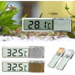 NAttnJf Thermomètre à mesurer thermomètre adhésif pour Aquarium 3D LCD numérique avec Aquarium Golden