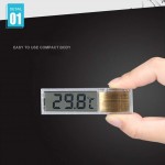 NAttnJf Thermomètre à mesurer thermomètre adhésif pour Aquarium 3D LCD numérique avec Aquarium Golden