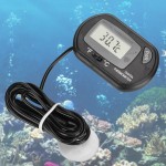 Shanrya Thermomètre d'aquarium contrôleur de thermomètre à Eau numérique Aquarium pour Aquarium Le Noir