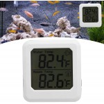Soran Jauge de température d'aquarium thermomètre d'aquarium Moniteur en Temps réel numérique Double Affichage précis pour thermomètre d'aquariumThermomètre à Double Affichage Transparence