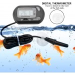 Sugoyi Thermomètre d'aquarium numérique de Petite Taille en Plastique de Haute qualité thermomètre d'aquarium léger pour Aquarium d'aquariumBlack