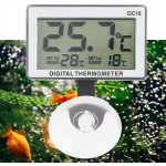Thermomètre d'aquarium Aquarium Thermomètre numérique de température de l'eau Réservoirs de poissons submersibles Mini indicateur de température d'alarme Fish Tank Water Terrarium Température