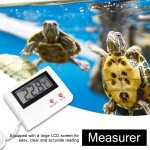 Thermomètre d'aquarium testeur de température numérique LCD thermomètre pour aquarium thermomètre numérique électronique animal de compagnie rampant élevage en serre thermomètre d'incubation