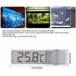 Thermomètre de température d'aquarium Thermomètre d'aquarium numérique 3D avec capteur LED numérique pour intérieur et extérieurArgent