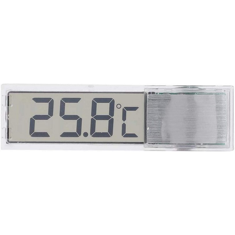 Thermomètre de température d'aquarium Thermomètre d'aquarium numérique 3D avec capteur LED numérique pour intérieur et extérieurArgent