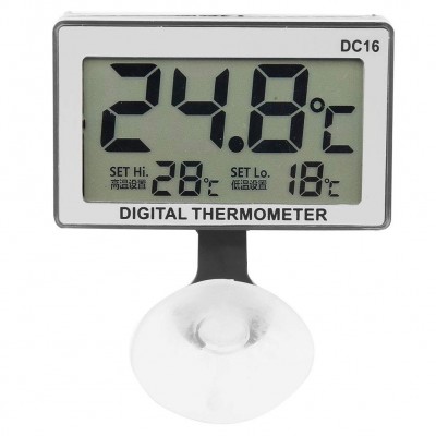Thermomètre numérique DC16 LCD Digital Aquarium Thermometer Thermomètre de température étanche pour aquarium humidificateurs serre jardin cave réfrigérateur placard