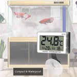 Thermomètre Numérique Thermomètre D'aquarium Numérique LCD DC16 Thermomètre de Température étanche à L'eau pour Aquarium