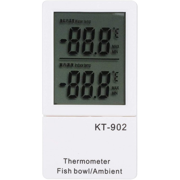 Zerodis Thermomètre numérique d'aquarium thermomètre électronique d'aquarium de réservoir de Poissons de LED Surveillance de température de Haute précision pour l'aquarium d'intérieur