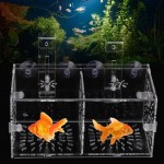 Asixxsix Boîtes d'éclosion d'aquarium boîte d'élevage de Poissons Suspendue Non Toxique de 3 Tailles Acrylique Transparent pour bébés Poissons pour bébés20CM*10CM*10CM