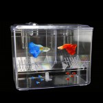 EGFheal OFish Boîte d'élevage d'aquarium pour aquarium incubateur extérieur à suspendre isolation pépinière accessoires d'aquarium petite taille 1,25 l