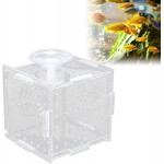 Hozee Boîte d'élevage d'isolement boîte d'élevage de Poissons d'écloserie d'aquarium dans l'eau avec Trou d'alimentation pour crevettesGrille Simple Mini 8 * 8 * 8