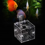 JULYKAI Boîte d'élevage de Poissons incubateur de couvoir d'aquarium de Conception d'aspiration 3 Tailles Acrylique Non Toxique Suspendu pour Petits10CM*10CM*10CM