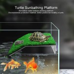 FASJ Accessoires d'aquarium de Tortue Herbe de Simulation de Plate-Forme de pèlerin de Tortue Petite Artificielle pour Tortue pour ReptileM