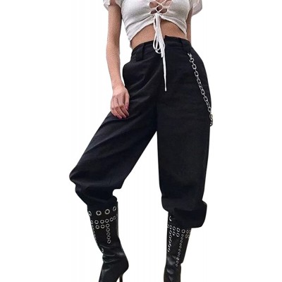 Femme Taille Haute Trousers Jeans Cargo Pantalon Hip Hop Trousers Pantalon Jogging Pantalon Danse Jogging Pantalon Trousers