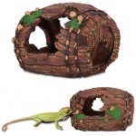 XiangXin Résine lézard Scorpion Simulation Cacher Cave Reptile Box Paysage décoration de boîte Reptile Serpent pour Reptiles
