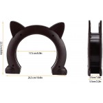 Porte pour chat conception sans barrière durable et résistante à l'usure pour chat sans bavure pour les portes domestiques de toute taille pour chatbrun