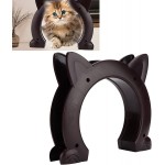 Porte pour chat conception sans barrière durable et résistante à l'usure pour chat sans bavure pour les portes domestiques de toute taille pour chatbrun