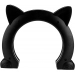 Porte pour chat conception sans barrière durable et résistante à l'usure pour chat sans bavure pour les portes domestiques de toute taille pour chatle noir