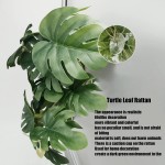 Nuobi Plante de Terrarium de Reptile rotin de Feuille de Tortue sûr pour Le Terrarium de Reptile pour la décoration à la Maison