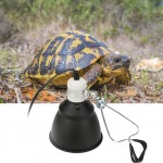 Malsyee Pince pour lampe de reptile Support pour ampoule UVA UVB Douille en céramique Couvercle de sécurité pour terrarium et terrarium