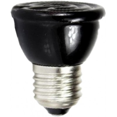 perfk Mini Ampoule Terrarium Reptile E27 Lampe Infrarouge en Céramique Chauffante pour Lézard Tortue Noir 80w