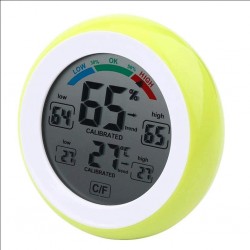 Affichage numérique LCD Thermomètre intérieur Hygromètre Tour sans-Fil Électronique Température Humidité Compteur Station Météo Testeur Color : Yellow