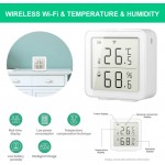Hygromètre Thermomètre WiFi Mètre d'humidité avec alerte Température numérique sans fil pour Home Bureau Air Comfort Thermo Hygromètre