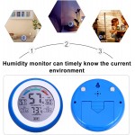 MILISTEN Mini Petits Compteurs D'humidité de Température Électroniques Numériques Jauge Thermomètre Intérieur Hygromètre Écran LCD pour Serre à La Maison Bleu