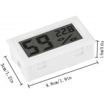 Mini LCD Numérique Thermomètre Température Hygromètre Température intérieure Convenable Température Humidité Mètre Jauge Instruments Color : White