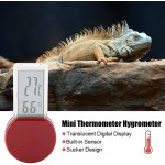 Neel Mini hygromètre léger pour Reptiles en Plastique Noir Rouge 2.5x1.3inch thermomètre pour Reptiles Affichage numérique pour Reptiles Tortues de mer à Usage DomestiqueRed