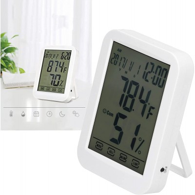 ROMACK Thermomètre numérique hygromètre testeur d'humidité de la température enregistre automatiquement pour la Serre d'entrepôt et d'autres endroits.