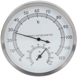 ROSEBEAR Thermomètre d'intérieur 2 en 1 en acier inoxydable pour sauna