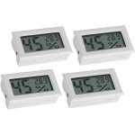 Sugoyi Compteur précis de température d'humidité hygromètre à thermomètre numérique hygromètre numérique Thermomètre à Reptiles intégré pour Les écoles de Voiture de Bureau àTS-804-W