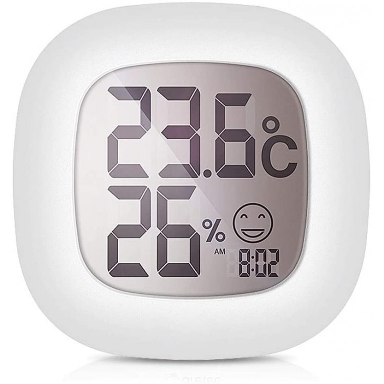 Thermomètre électronique Domestique et hygromètre Thermomètre d'intérieur for Chambre de bébé de Haute précision Color : White