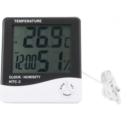Thermomètre Hygromètre Hygromètre Écran haute définition de petite taille pour aquarium pour la maison pour l'entrepôt pour le bureau