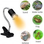 Lampe Chauffante Tortue Lampe tortue avec 3 UVA UVB Bulb Baking Lamp support réglable et Pince Pivotante à 360 ° adapté Lampe chauffante tortue pour aquarium Turtle Snake（25W+50W+75W