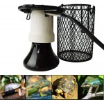 Lucky Farm E27 100W Reptile Terrariums Infrarouge Chaleur Céramique Lampe de Chauffage pour Animaux de Compagnie Garder au Chaud avec Support de Garde de Chauffage et Support de Lampe en céramique