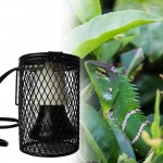 Lucky Farm E27 100W Reptile Terrariums Infrarouge Chaleur Céramique Lampe de Chauffage pour Animaux de Compagnie Garder au Chaud avec Support de Garde de Chauffage et Support de Lampe en céramique